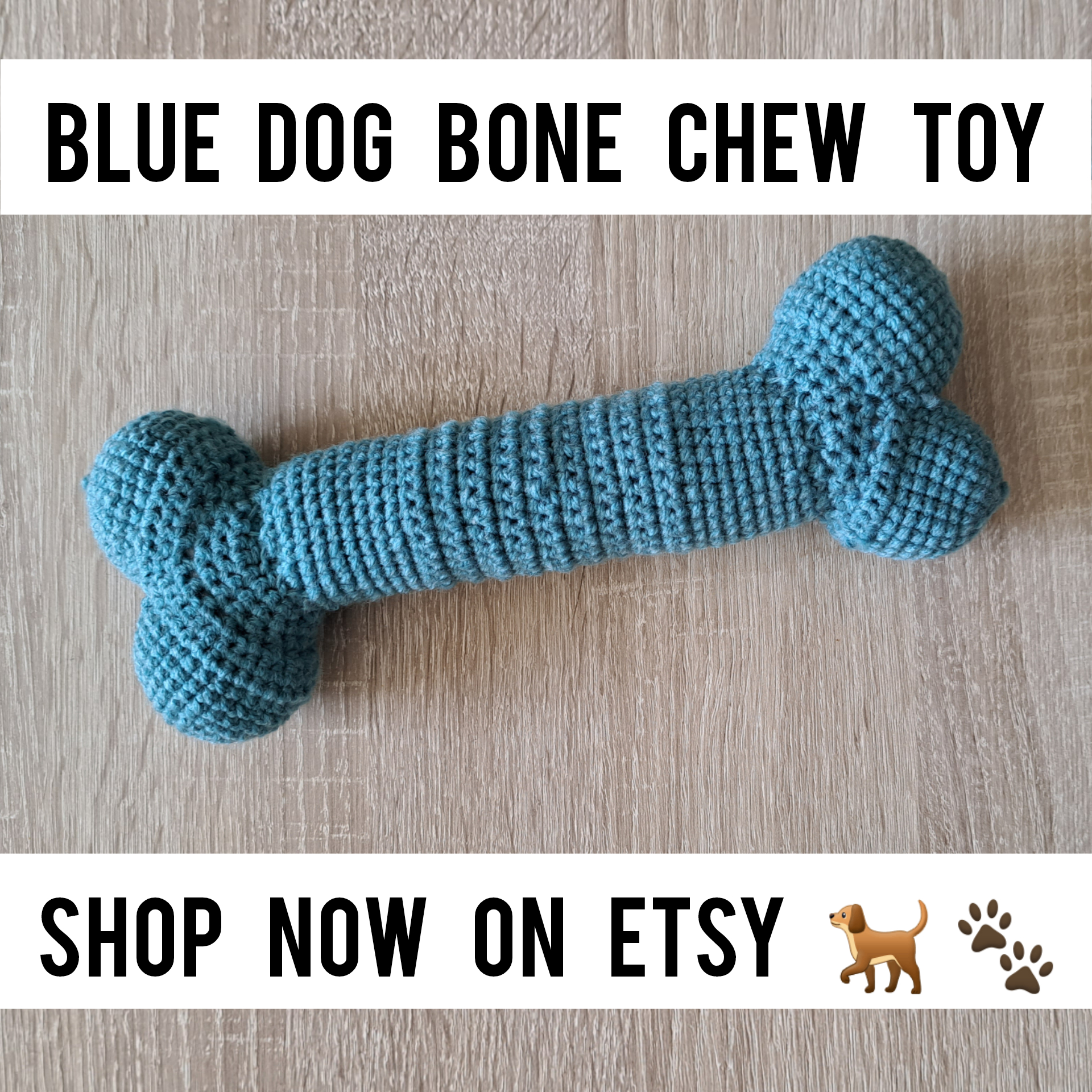 Blue dog bone chew toy