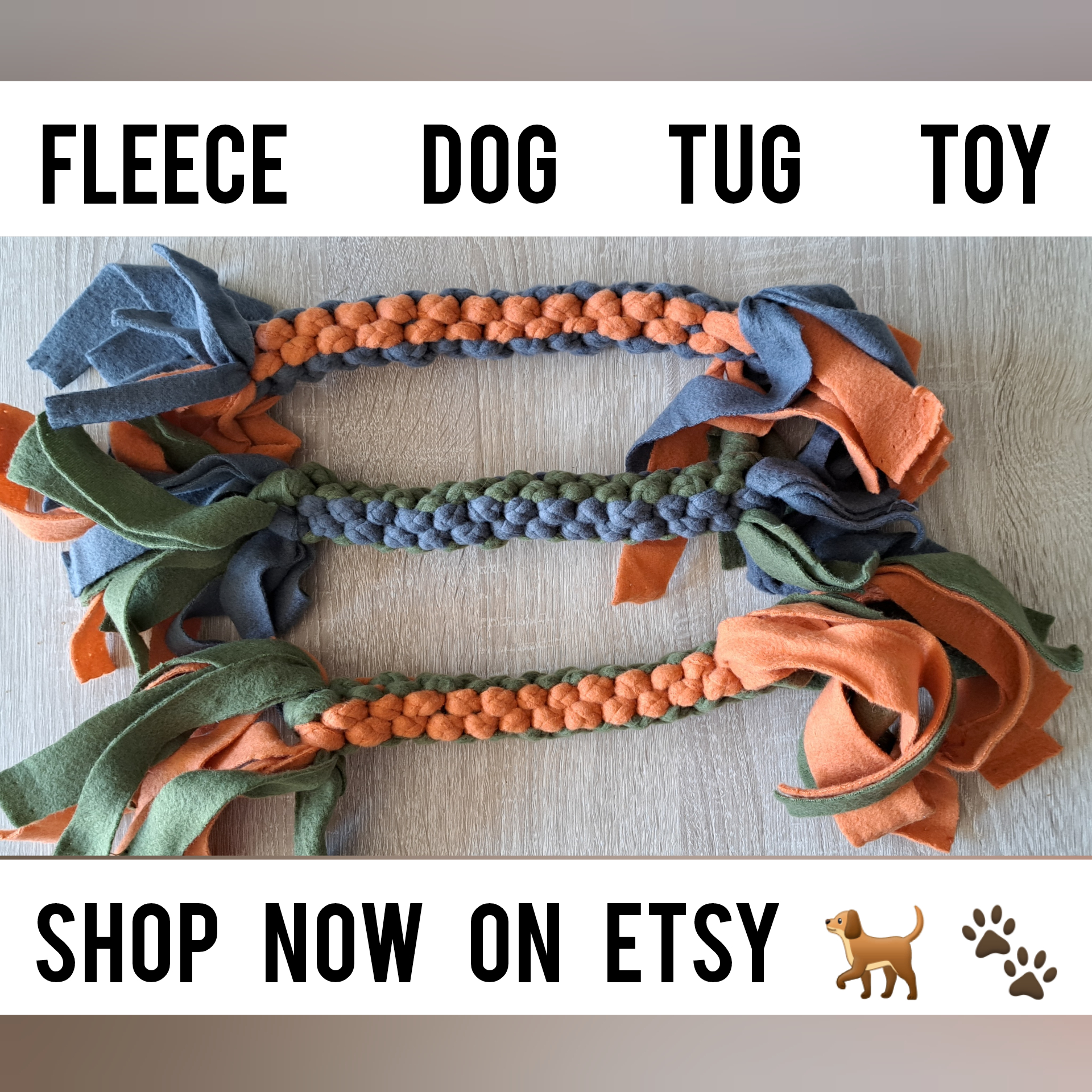 Fleece dog tug toy 